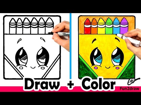 Mei Yu teaches you how to draw and color a crayon box, cute and easy.