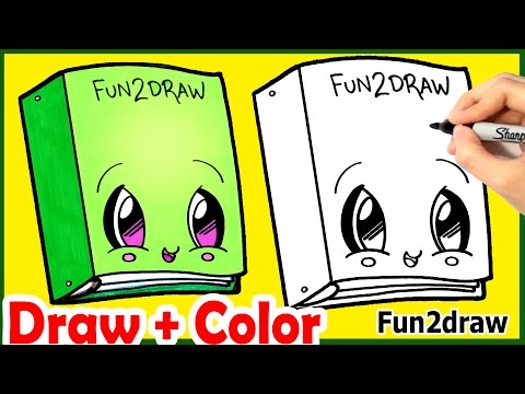 Learn how to draw and color a binder in a cute Fun2draw style!