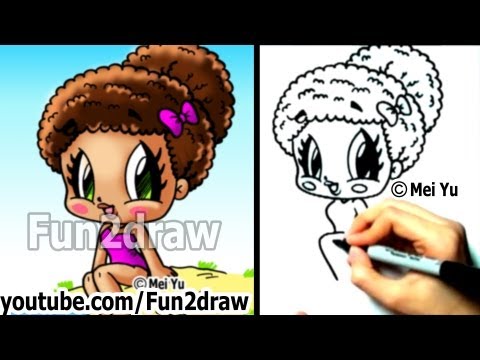 Learn how to draw a girl at the beach in Mei Yu's cute Fun2draw style!