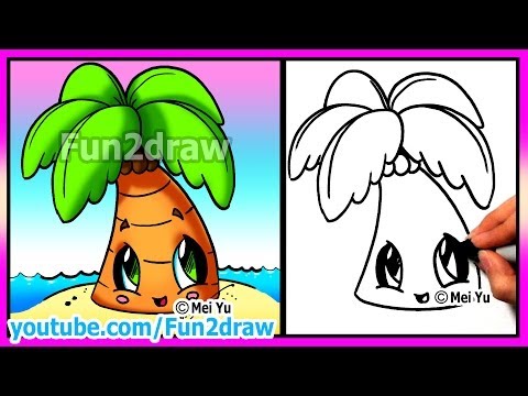 Watch this drawing video to learn how to draw a palm tree, step by step!