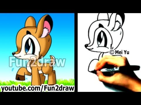 Mei Yu shows you how to draw a deer cute and easy.
