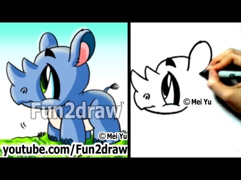 Mei Yu shows you how to draw a rhino in her cute Fun2draw style!