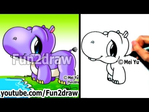 Learn how to draw a hippo step by step!