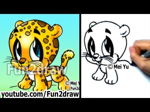 Learn how to draw a jaguar step by step, cute and easy!