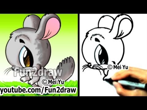 Drawing lesson on how to draw a chinchilla.