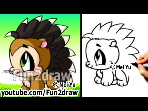 Watch this art tutorial on how to draw a porcupine!