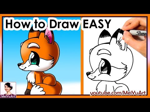 Learn how to draw a fox in a cute Fun2draw style!